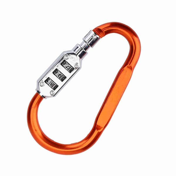 Kombinationsgevær sikker til bagage og rygsæk, 3-cifret display, orange