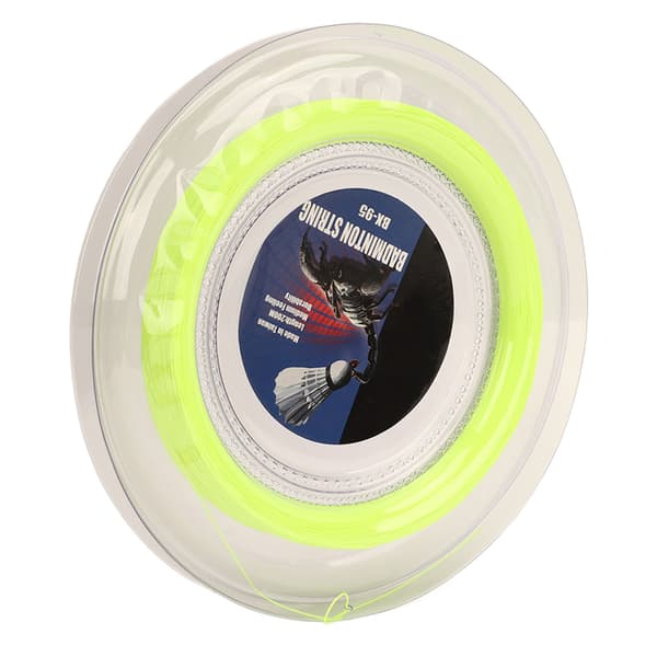 Badmintonstreng, høy elastisitet harpiksfiber, slitesterk, 200m, fluorescerende grønn