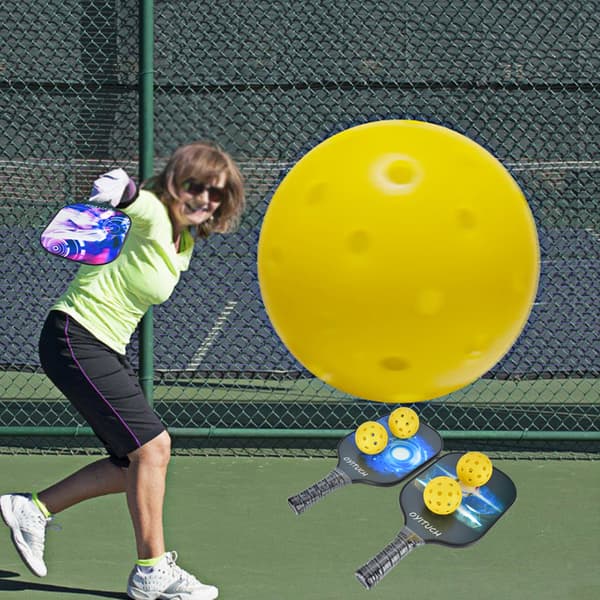 Bærbart kulfiber pickleballbat til udendørssport med optimal boldkontrol