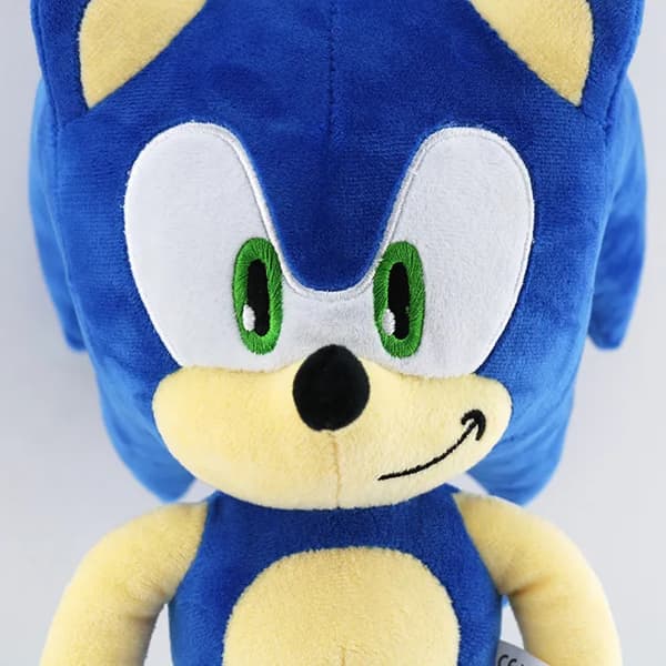 Plyslegetøj - YIBUJIAZU - Sonic (Pindsvin) - 30 cm - Blå - Blød PP-bomuld