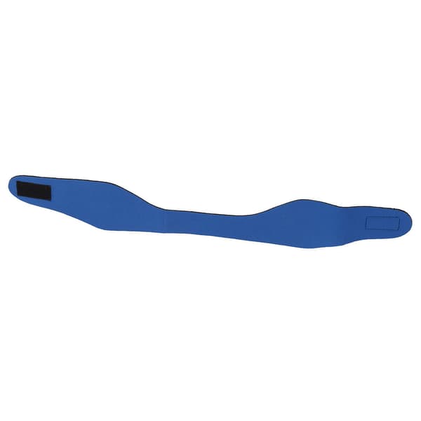 Pandebånd til svømning, børn og voksne, elastisk neopren med justering (Blå L)