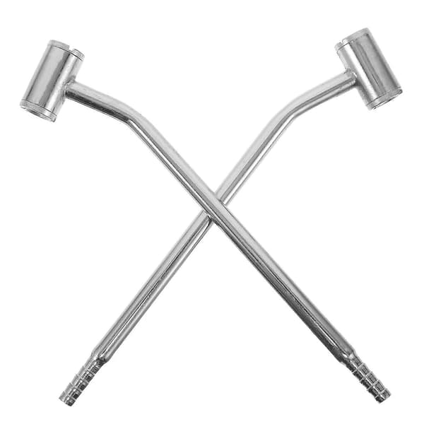 2-pack däckpumpar - Stålpumpadapter med hullingförsedd ände - Högtrycksmetallslang med snabbkopplingsventil