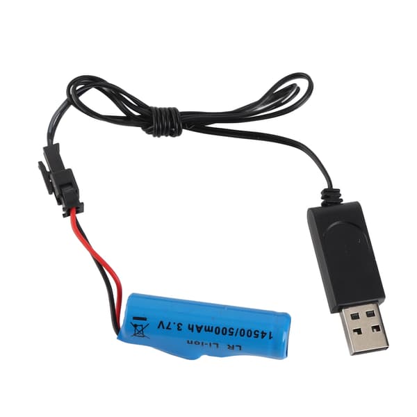 3,7V 500mAh Li-ion batteri for Flytec V005 RC båttilbehør med USB ladekabel