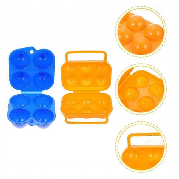 Camping eggoppbevaringsboks, kan holde 6 egg