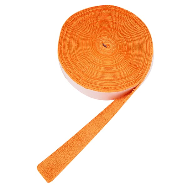 Sklisikker, svetteabsorberende badminton- og tennisracketgrepstape, 10m, oransje.