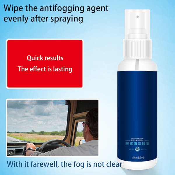Antidugg-spray for briller, speil, linser, rengjøringsmiddel 80 ml