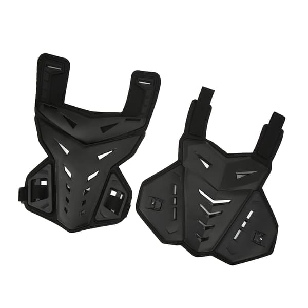 Motorcykel Rustning Vest, Unisex, Bryst- og Rygbeskyttelse, Stødabsorberende, Åndbar, Sort