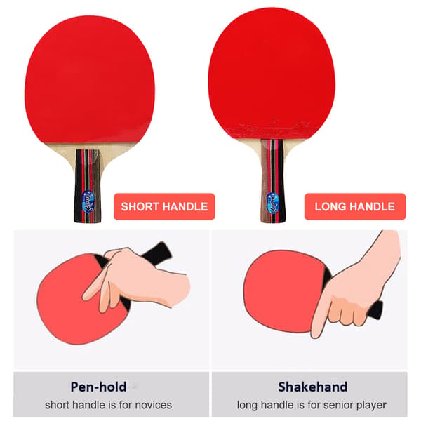Bordtennisracketset med 2 racketar, 3 bollar och väska för inomhus- och utomhusträning
