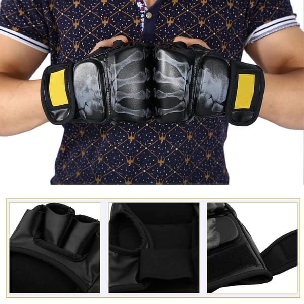 MMA Semi-finger boksehandsker til kamp og sparring med håndbind