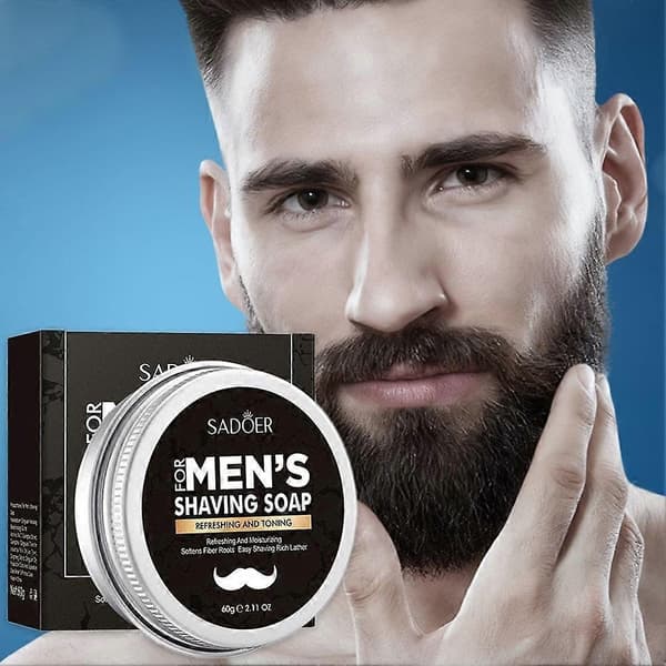 Herrebarbersæbe 60g - Skægblødgørende Før-Barberingscreme