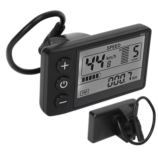 LCD-skjermmåler for elektrisk sykkel 24-60V kontrollpanel vanntett plugg