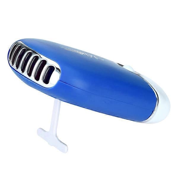 Mini bærbar ventilator genopladelig via USB (blå)