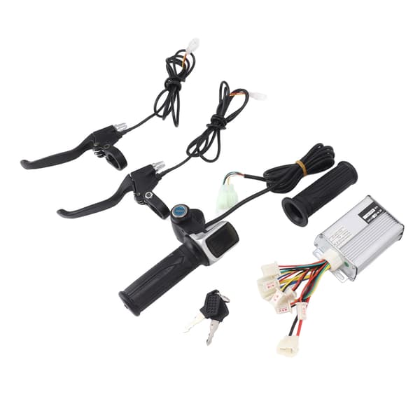 48V 1000W Elcykel Controller Kit med Drejegashåndtag og Aluminium Bremsegreb