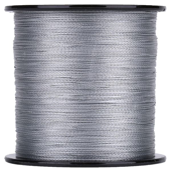 PE Multifilament Fiskelina, 4 Trådar, 500m, Grå, Supertålig, 1.5m