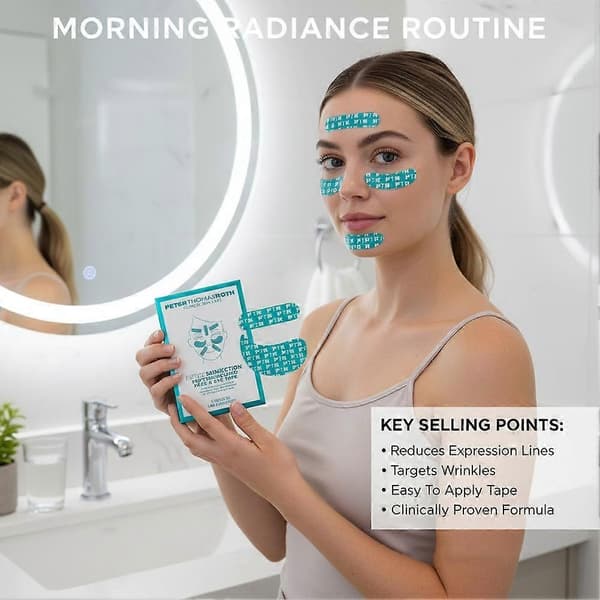 Peptide Skinjection Peptid-infunderad ansikts- och ögontejp - 40 st/förpackning