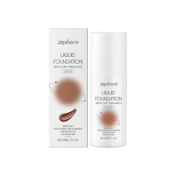 Fuktighetsgivende Foundation Sminke, Lett Flytende Base, Full Dekkevne Concealer, Langvarig Ma