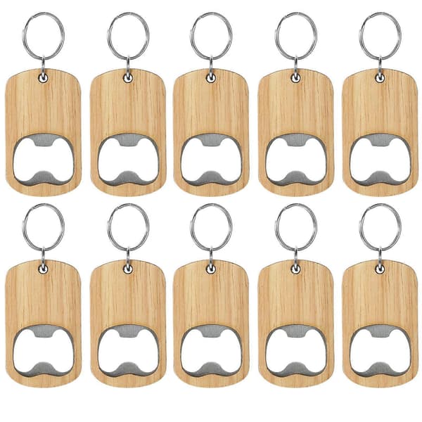10-pack flasköppnare nyckelringar, mini flasköppnare, läskflasköppnare nyckelringar