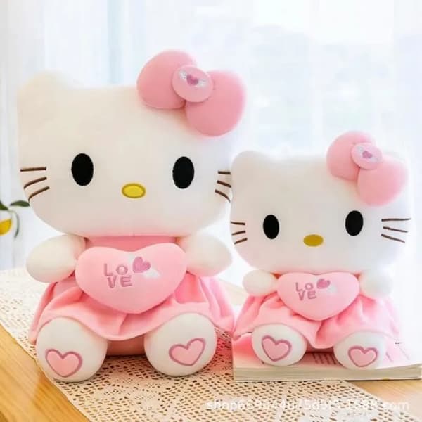 Hello Kitty Plyslegetøj - 25 cm - Pink - Børnelegetøj - Blødt og sikkert