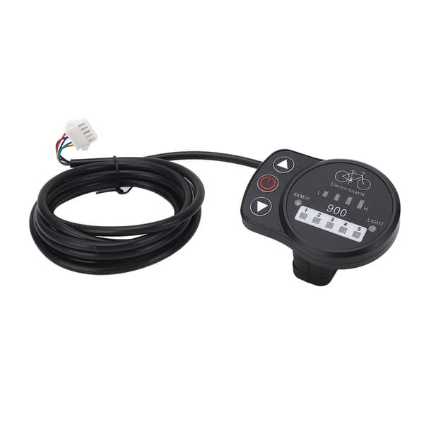LED-måler til 36V 48V elcykel med hastighedsvisning, batteri, forlygte til KT-controller
