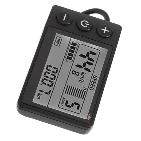 LCD-skjermmåler for elektrisk sykkel 24-60V kontrollpanel vanntett plugg
