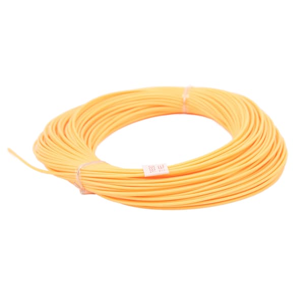 Flugfiskelina 30,5M 100FT Orange Flytande PVC-belagd Nylon Fiskeutrustning