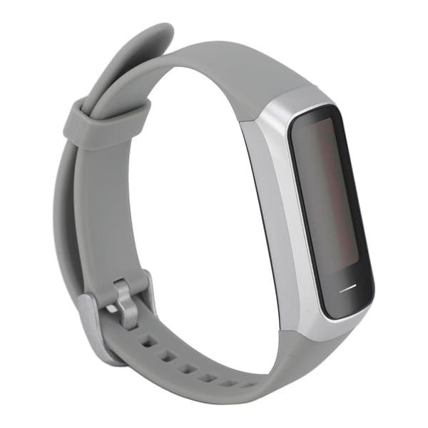 Smart armbånd, silikon, HD berøringsskjerm, søvnovervåking, sportsmoduser, vanntett, sølv