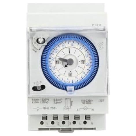 Mekanisk poolur 16A 250V Timer Pool Vandvarmer Ur 15 minutter 24 timer til hjemmet, køkkenet, indendørs, udendørs udendørs belysning