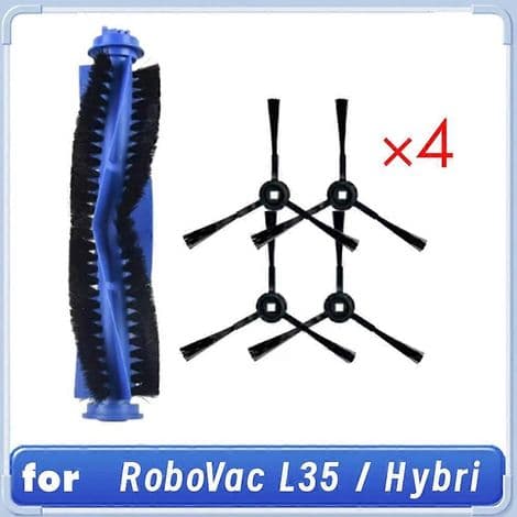 Reservedele til RoboVac L35/L35 Hybrid robotstøvsuger: 4 sidebørster + 1 hovedbørste