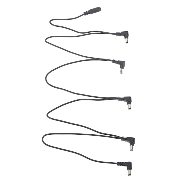 Universal 1-til-5-vejs Daisy Chain-kabel til strømforsyning af guitar-effektpedaler