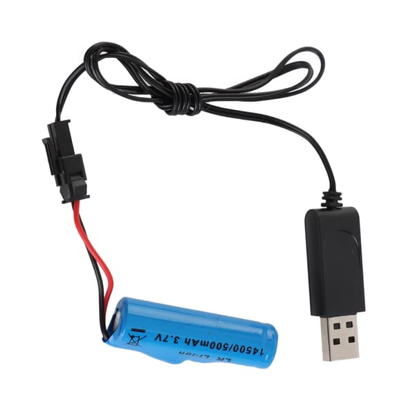 3.7V 500mAh Li-ion batteri til Flytec V005 RC bådtilbehør med USB-opladerkabel