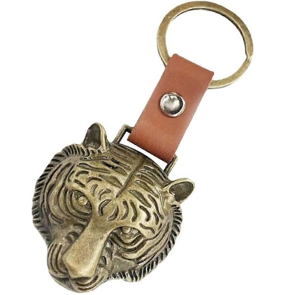 Tigerhoved flaskeåbner nøglering med nøglering til brug i flere farver zinklegering