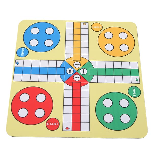 Vikbart läder tvättbart vadderat spelbord för resande familjespelmus