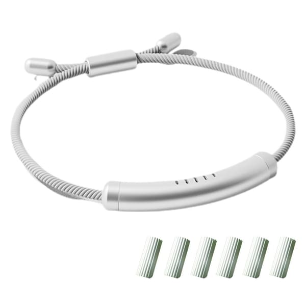 Justerbart avstøtende armbånd med eterisk olje og 6 utskiftbare pinner for barn og voksne