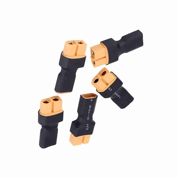 5 stk/sett RC Drone Koblingsadapter XT30 Hann til XT60 Hunn Batterikonverterer