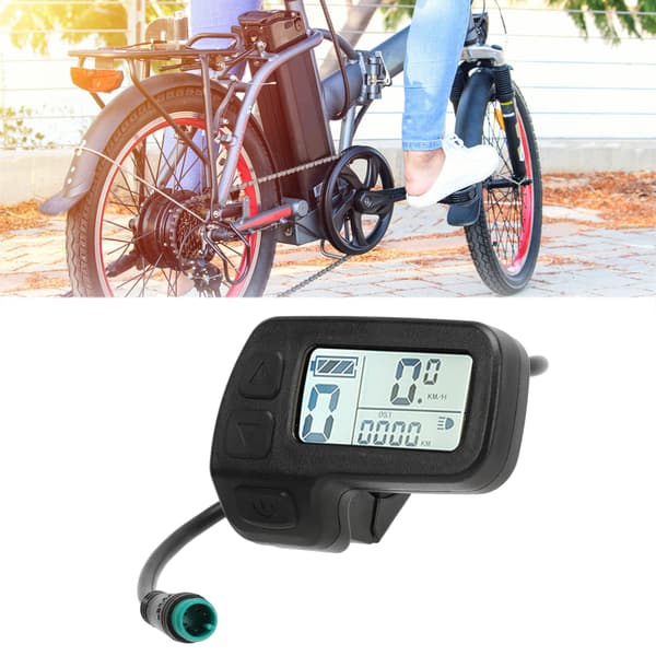 Universell 24V, 36V og 48V elektrisk sykkel LCD-skjerm med speedometer og datamåler