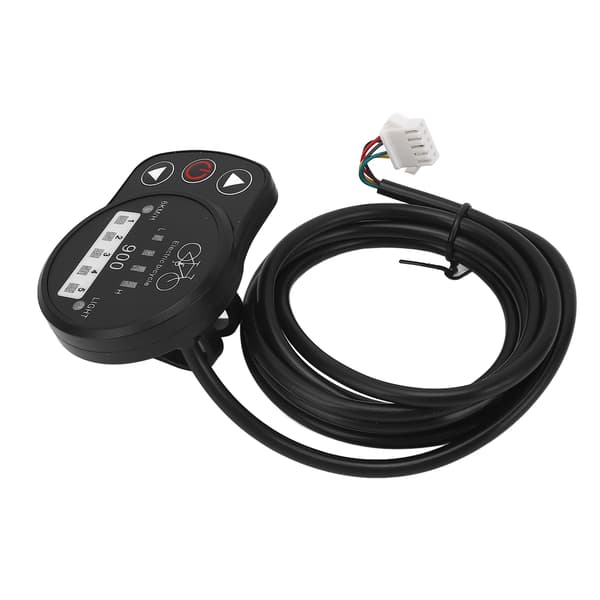 LED-måler til 36V 48V elcykel med hastighedsvisning, batteri, forlygte til KT-controller