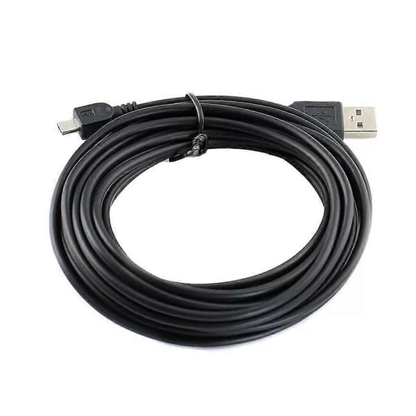 5 meter extra lång Micro USB-datakabel, lämplig för fjärrkabeldragning av USB-drivna övervakningskameror och Micro USB-laddningskabel.