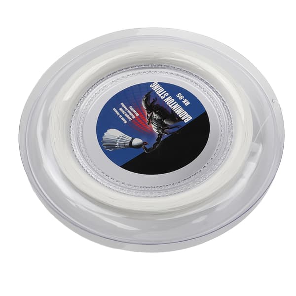 Badminton Racketstreng, Høy Elastisitet Harpiksfiber, Slitesterk, 200m, Hvit