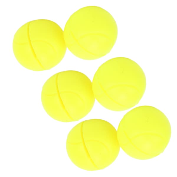 6 silikone vibrationsdæmpere til tennisketchere, boldform, fluorescerende gul