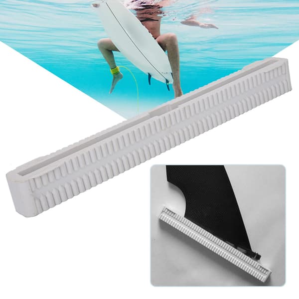 Universal Center Fin Box til 10-tommer Longboard Surfbræt, Hvid Nylon