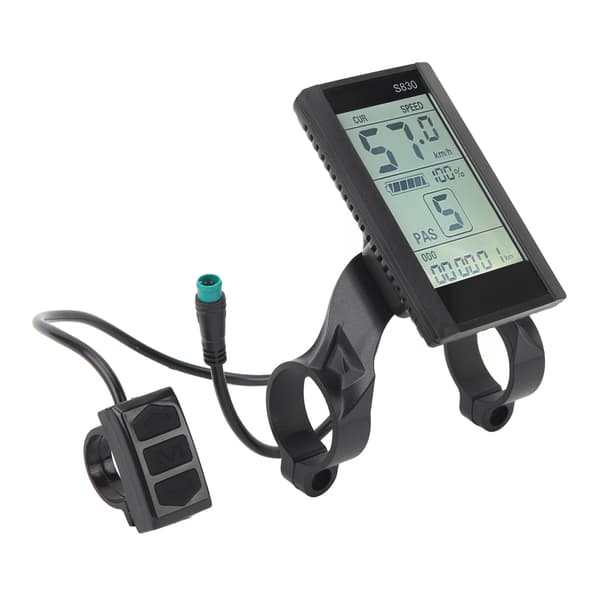 S830 LCD-displaypanel til elcykler og el-løbehjul 24V 36V 48V med vandtæt 5-bens stik