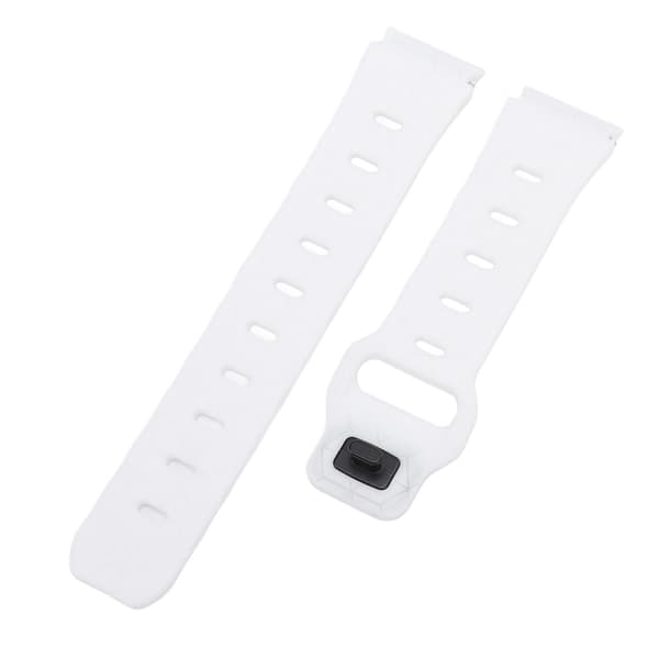 Silikonearmbånd med fodboldtekstur og quick release til Galaxy Watch 6 5 4 Hvid
