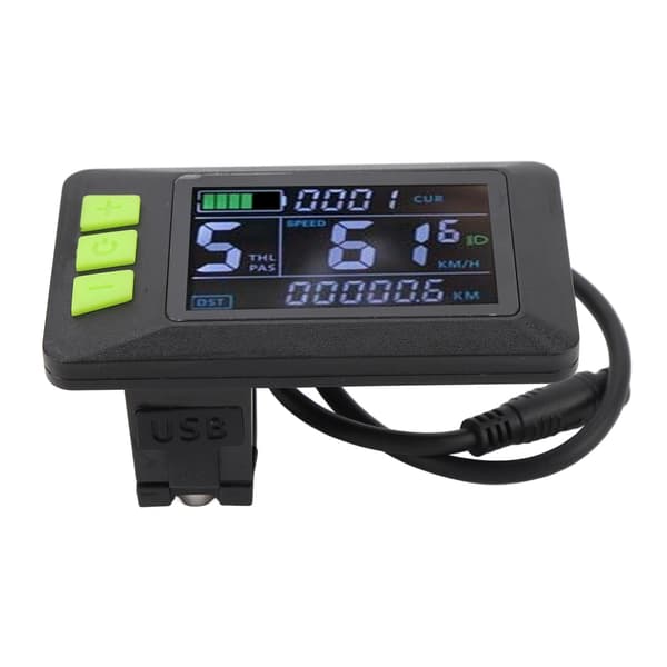 LCD-display til el-løbehjul, 6-bens kontrolpanel, vandafvisende, 24V-60V