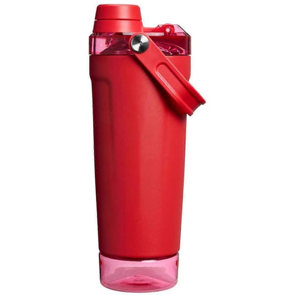590 ml (20 oz) proteinpulvershakerkopp i rustfritt stål 304, dobbelt vakuumisolert (rød)