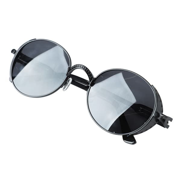 Retro Unisex Polariserade Solglasögon för Män och Kvinnor, Svart Ram, Grå Linser C32