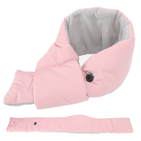 USB-opvarmet tørklæde til mænd og kvinder, 3 temperaturniveauer, bærbart halstørklæde, 105 cm, pink