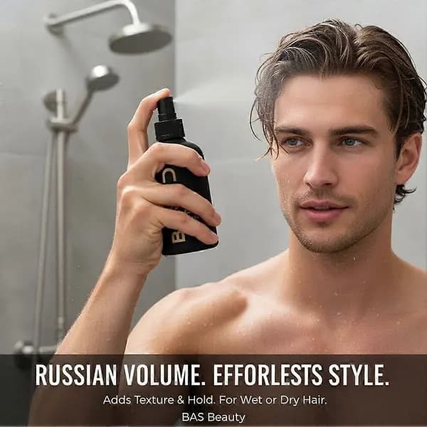 BASED Havsalt Styling Spray - For voluminøse strandbølger, indeholder Vitamin B5 (200ml)