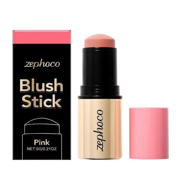 Multifunktionel blush- og gloss-stift, 2-i-1 makeup-stift til læber og kinder