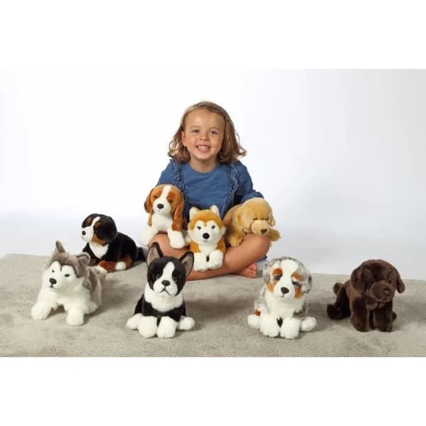 Berninpaimenkoira pehmolelu - GIPSY TOYS - Istuva asento, 25 cm