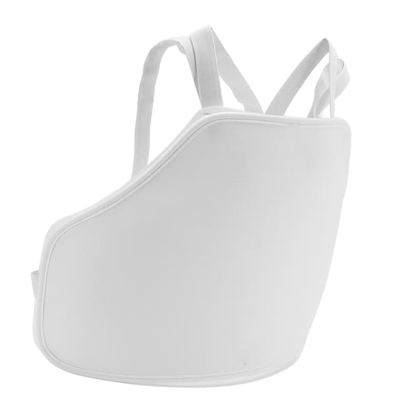 Bröstplatta för män, FIE-certifierad, högresistent plast, lättvikt, ergonomisk, storlek M